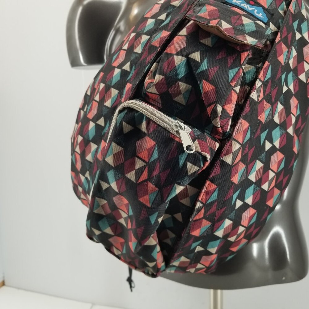 KAVU ROPE SLING Pattern Party Messenger Backpack Monosling Crossbody - Picture 3 of 12